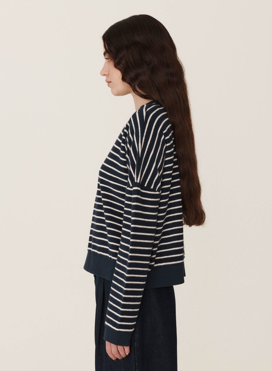 Almost Grown Sweatshirt — NAVY / ECRU