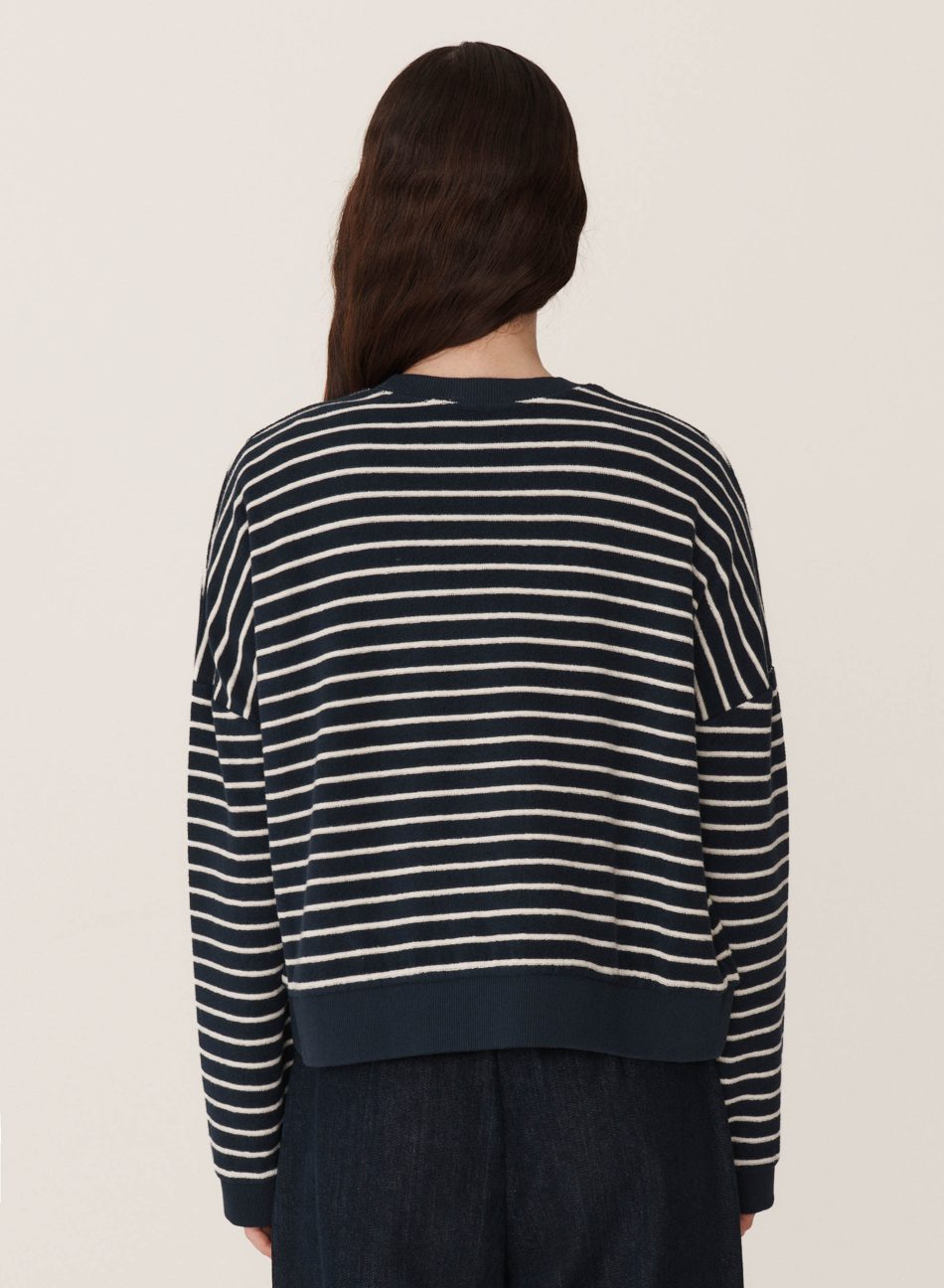 Almost Grown Sweatshirt — NAVY / ECRU