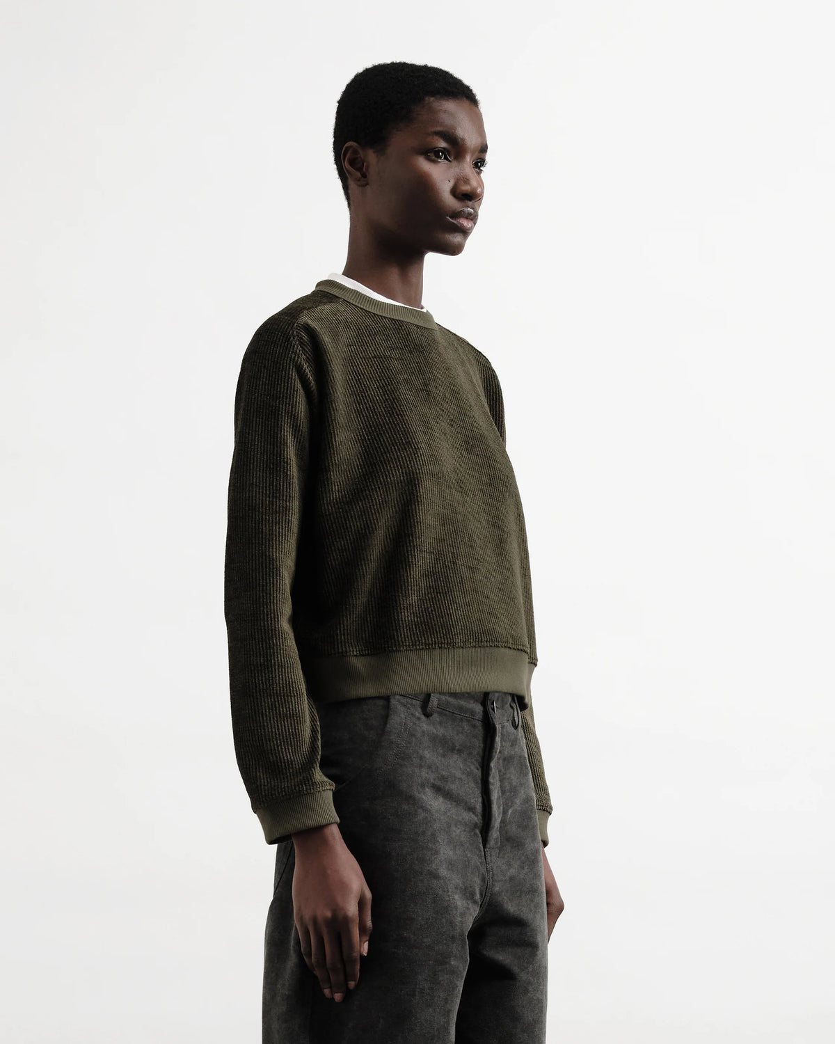 Almost Grown Sweatshirt W— OLIVE