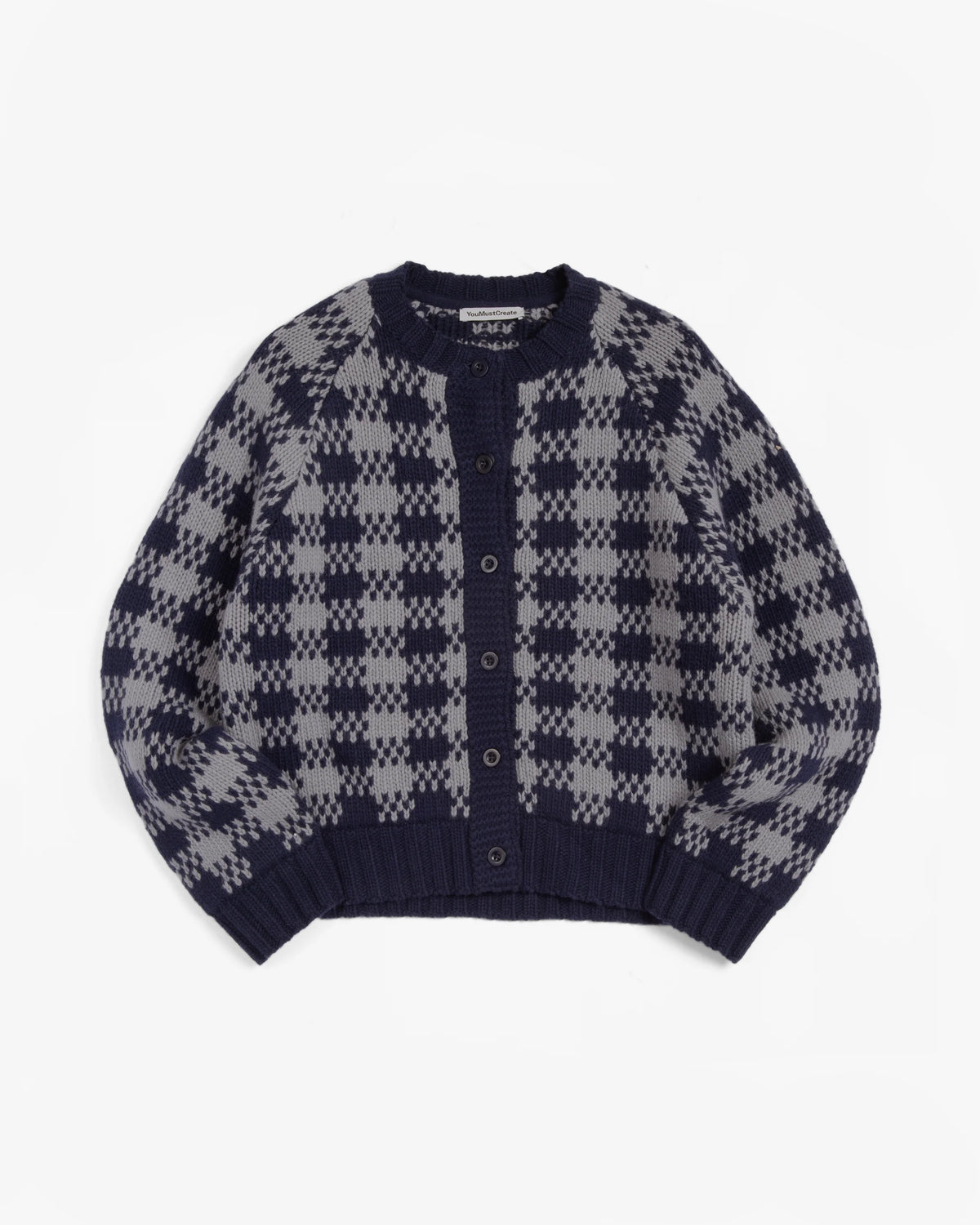 Atomic Cardigan — NAVY / GREY