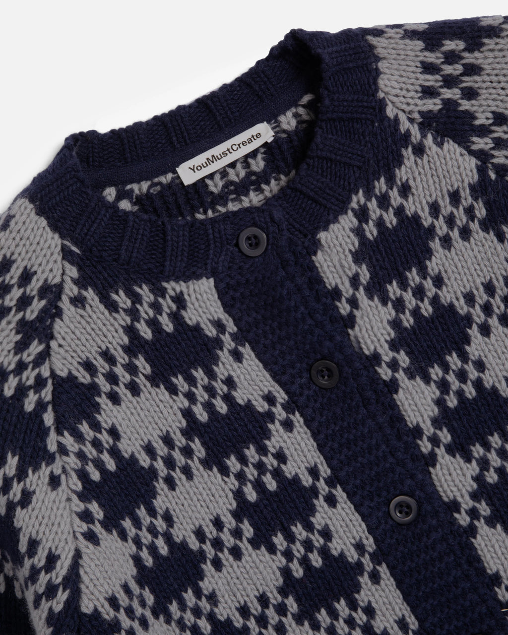 Atomic Cardigan — NAVY / GREY