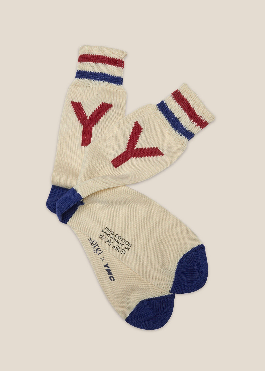 Y Motif Socks —  GREEN / YELLOW