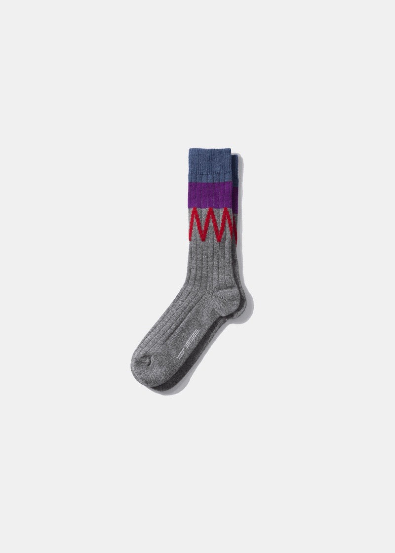 Scuff Wool Socks — PLAIN GREY MELANGE
