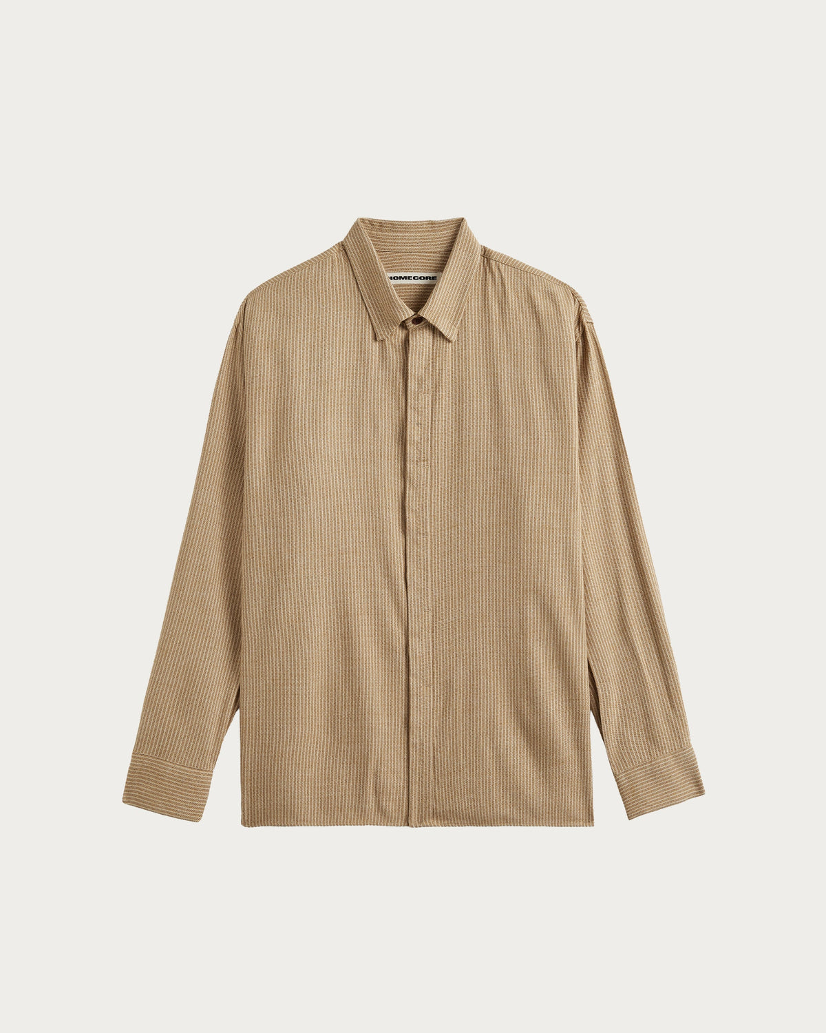Shadow Speck Shirt — BEIGE STRIPES