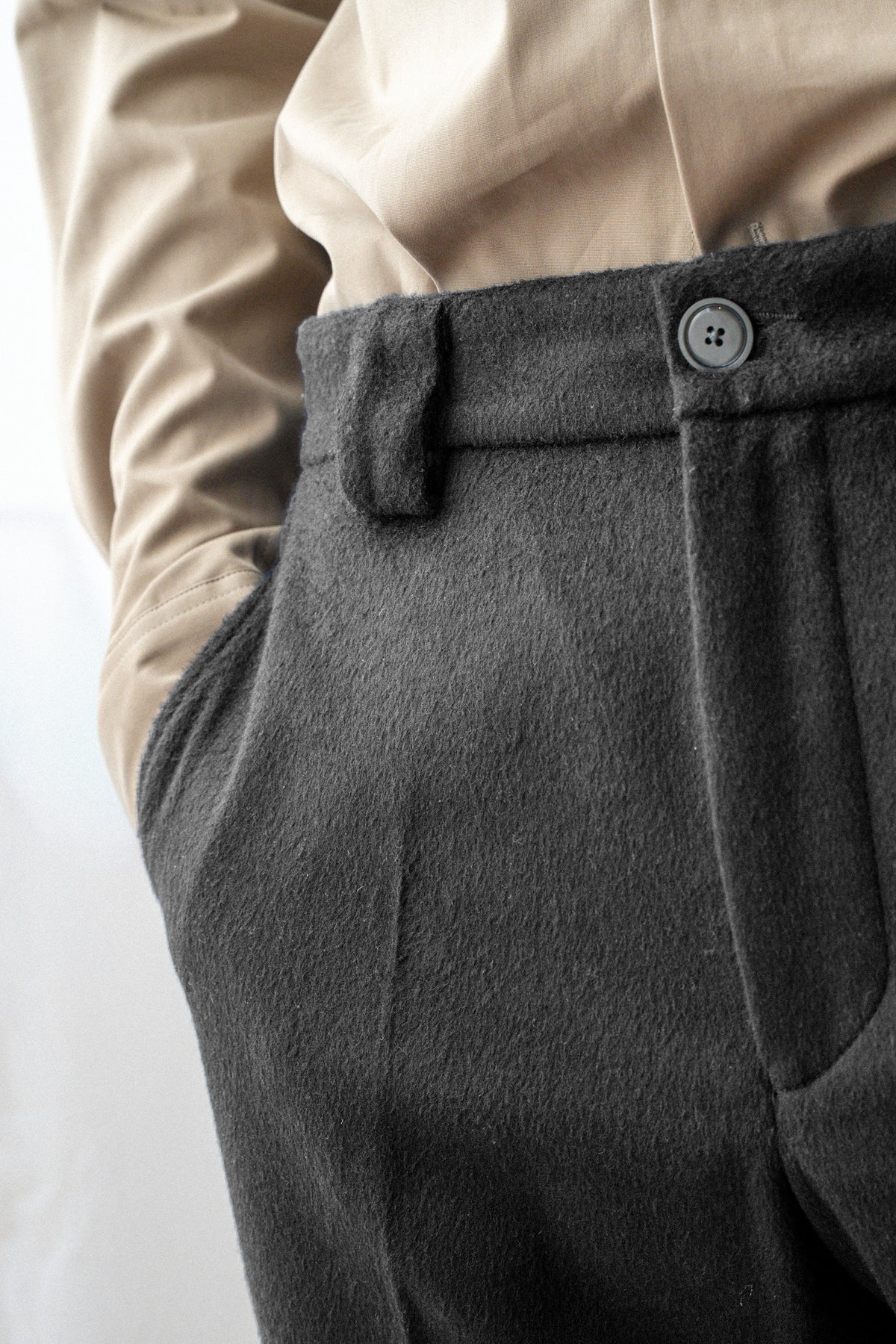 Straight Wool Trousers — GRIS
