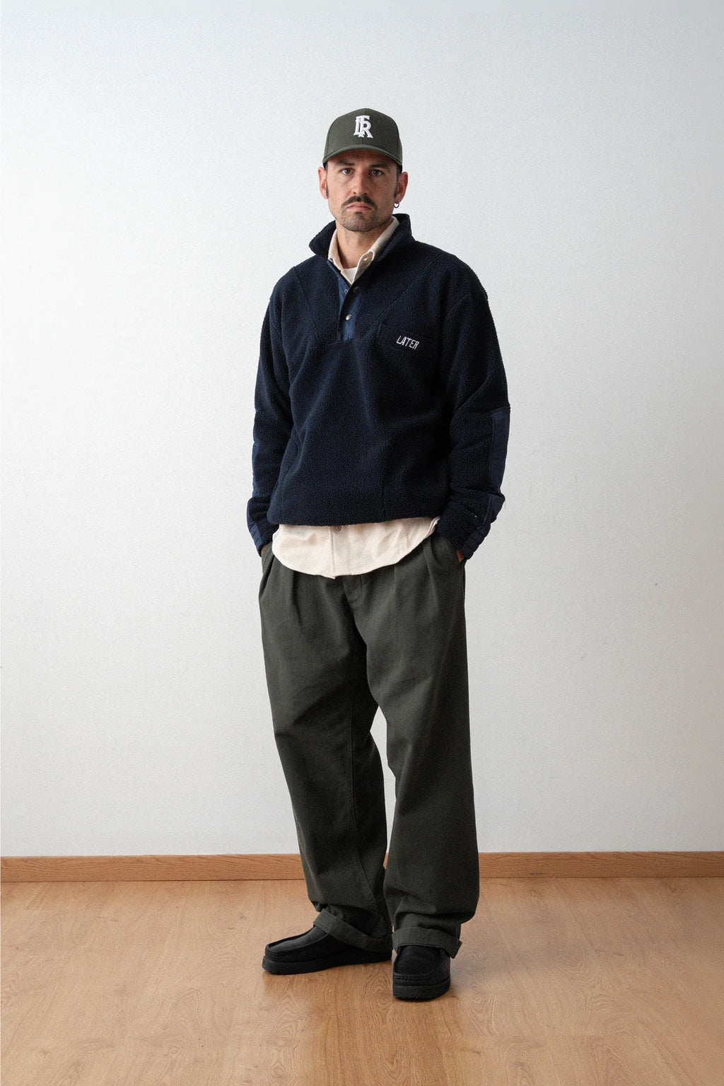 Marin Pleated Cotton Trousers — KAKI