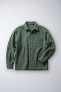 Épure Plaid Wool Overshirt — KAKI