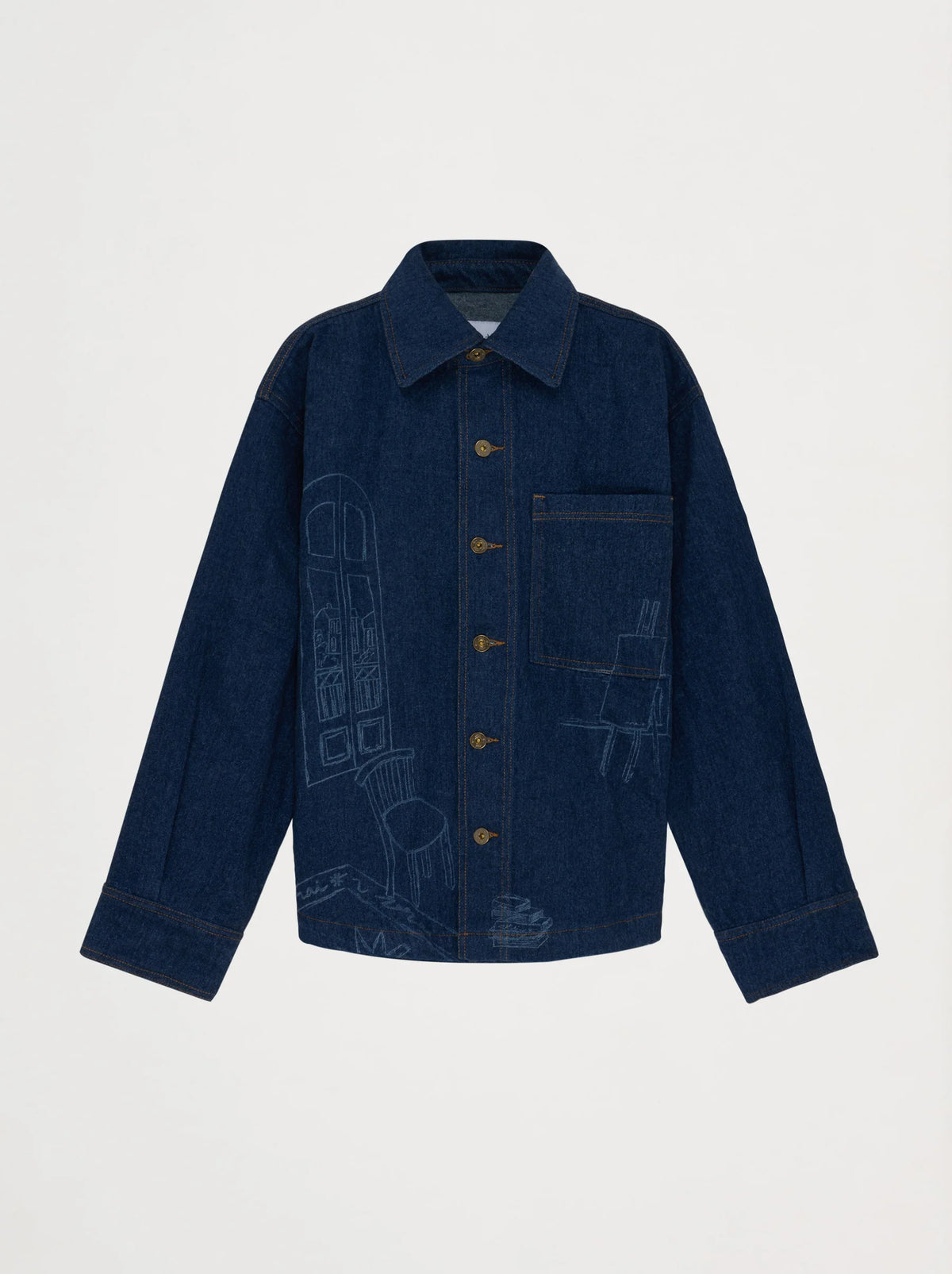 Unisex WELCOME TO THE CLUB Jacket — DENIM BLEU