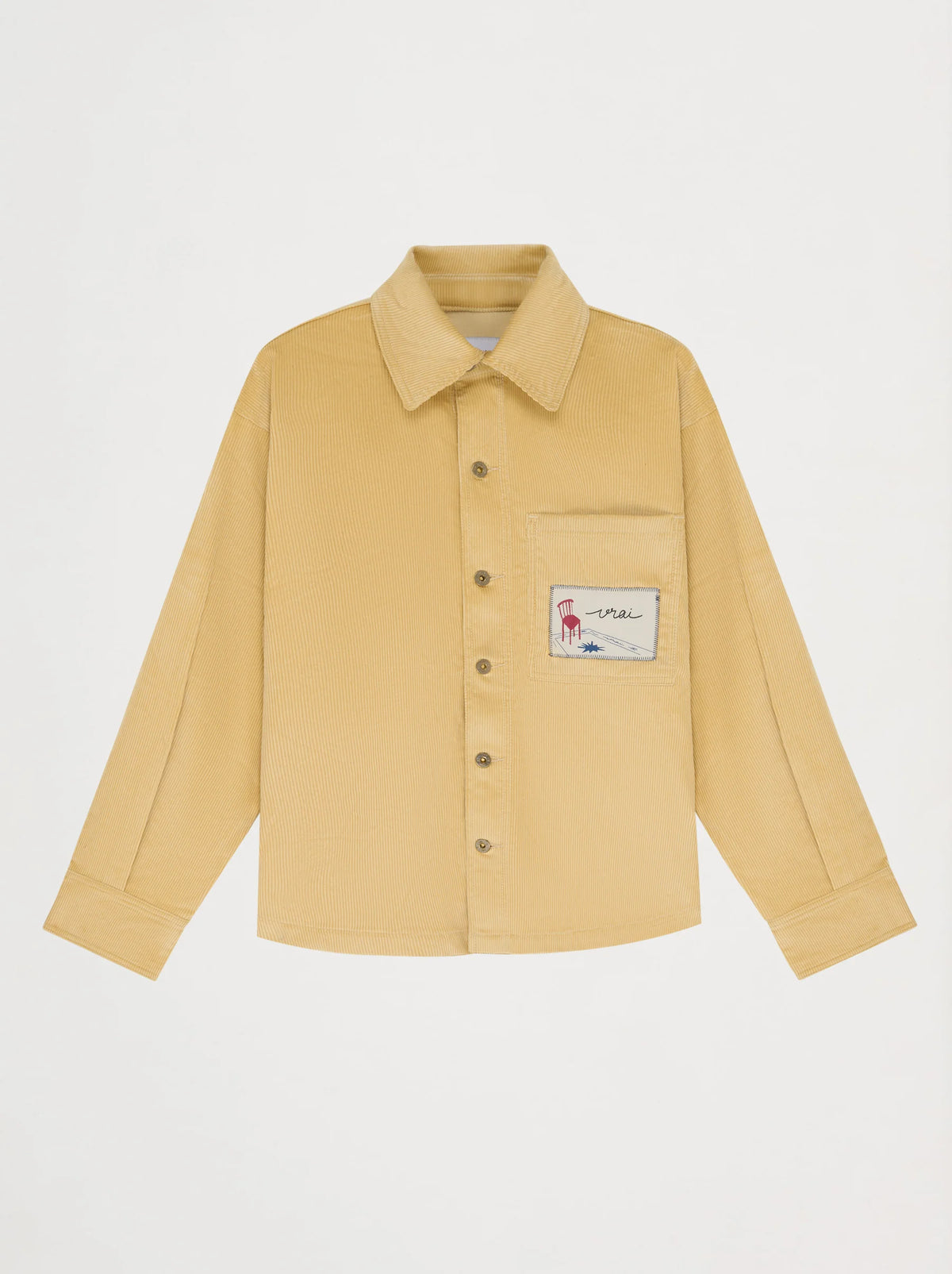 Unisex Patch Club Corduroy Jacket — STRAW