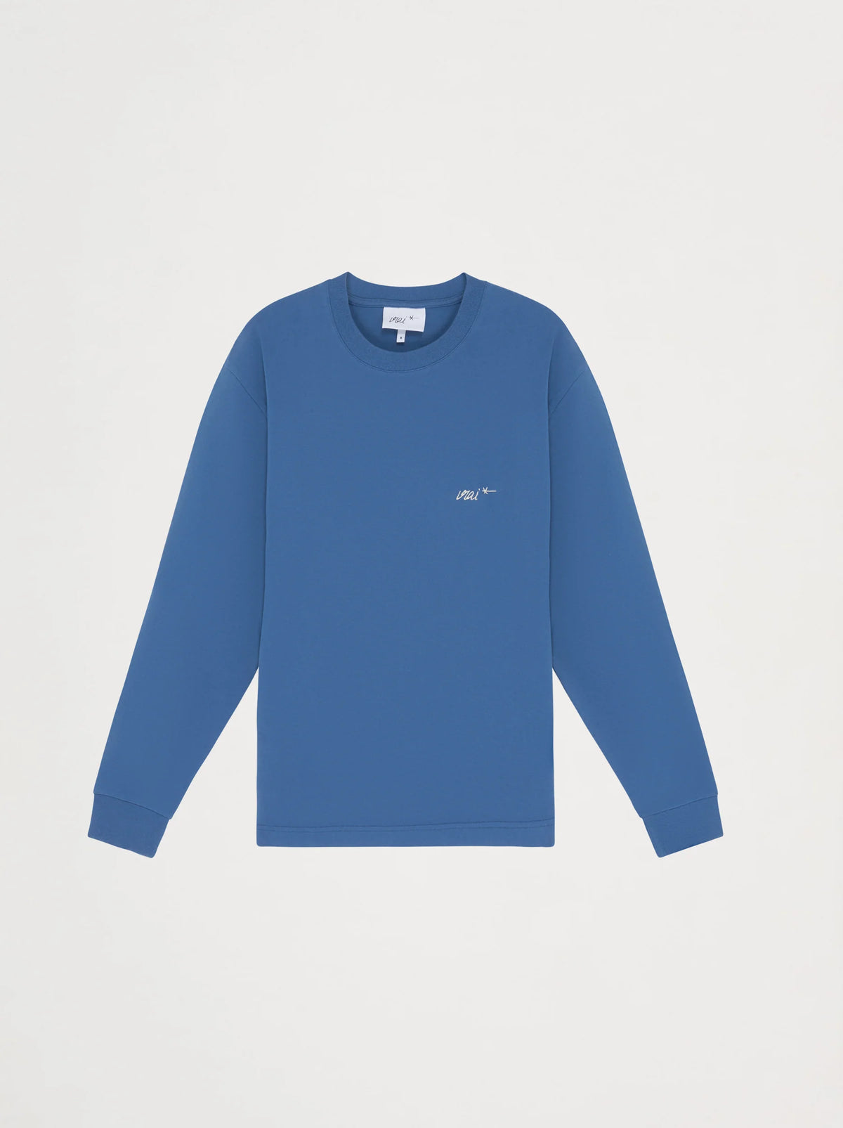 Unisex "IN THE CLUB" Long-Sleeve Embroidered T-Shirt — BLUE