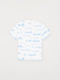 Unisex AMOUR È MORT Tee — WHITE / BLUE