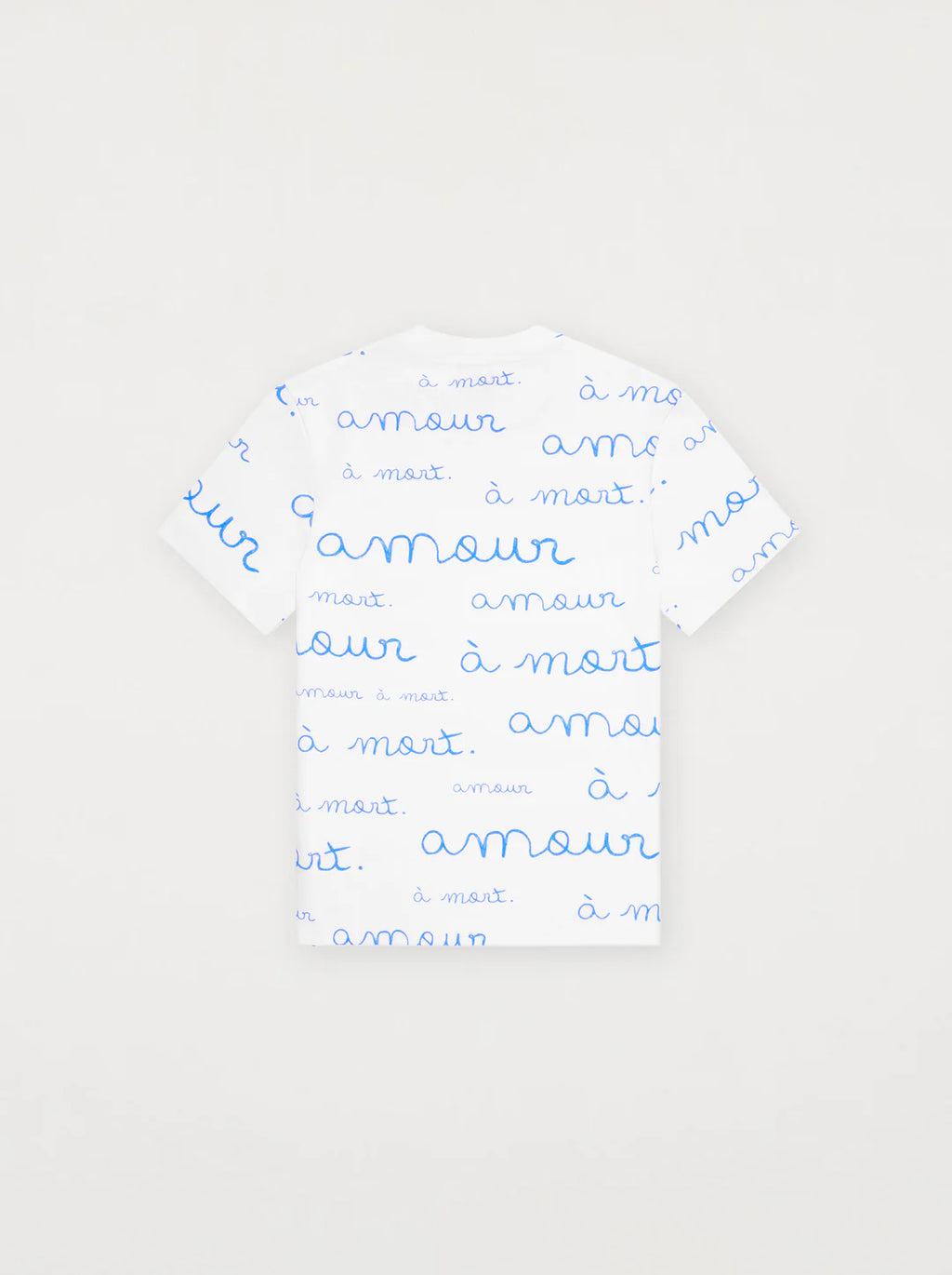 Unisex AMOUR È MORT Tee — WHITE / BLUE