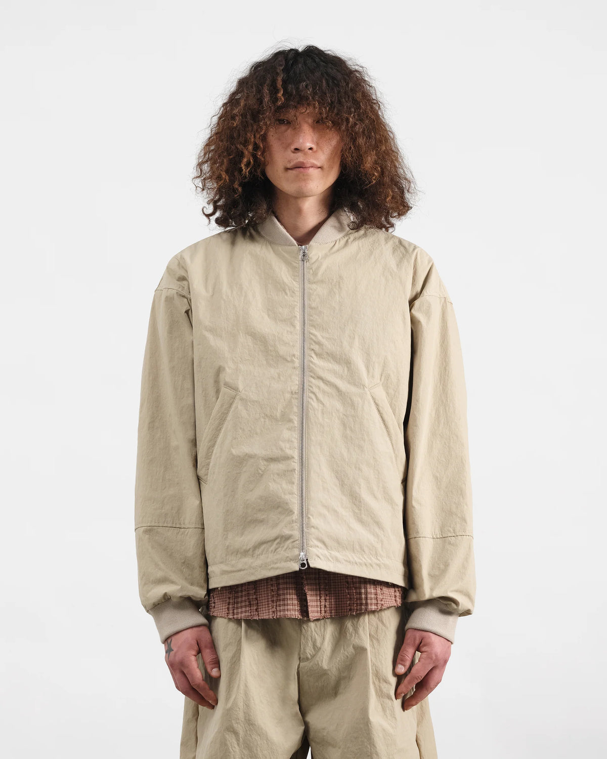Basement Bomber Jacket — STONE