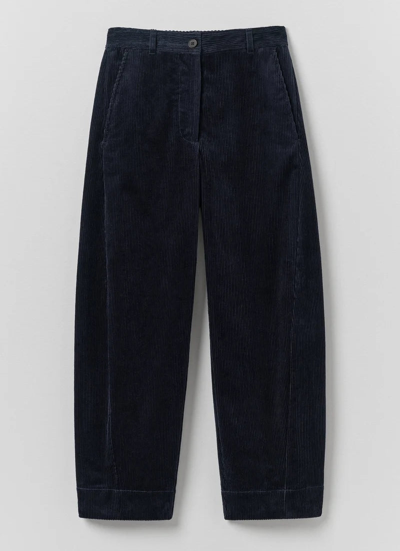 Twisted Seam Cord Trousers — DARK NAVY