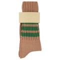 Women Crew Stripes Socks — PINK / GREEN