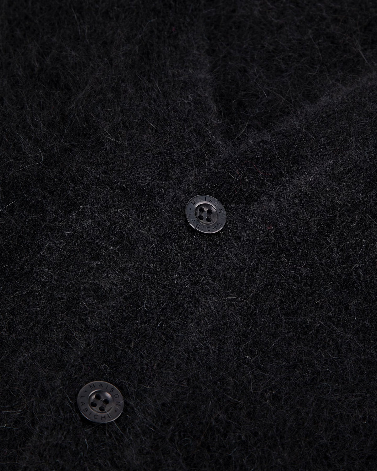 Andigne Mohair Alpaca Cardigan — BLACK