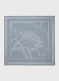 Linear Silk Scarf — SMOKE GREEN
