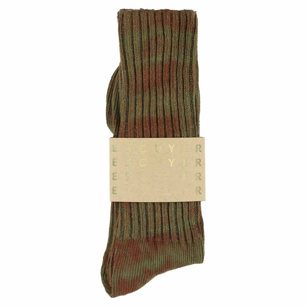 Men Dyed Socks — BROWN / GREEN