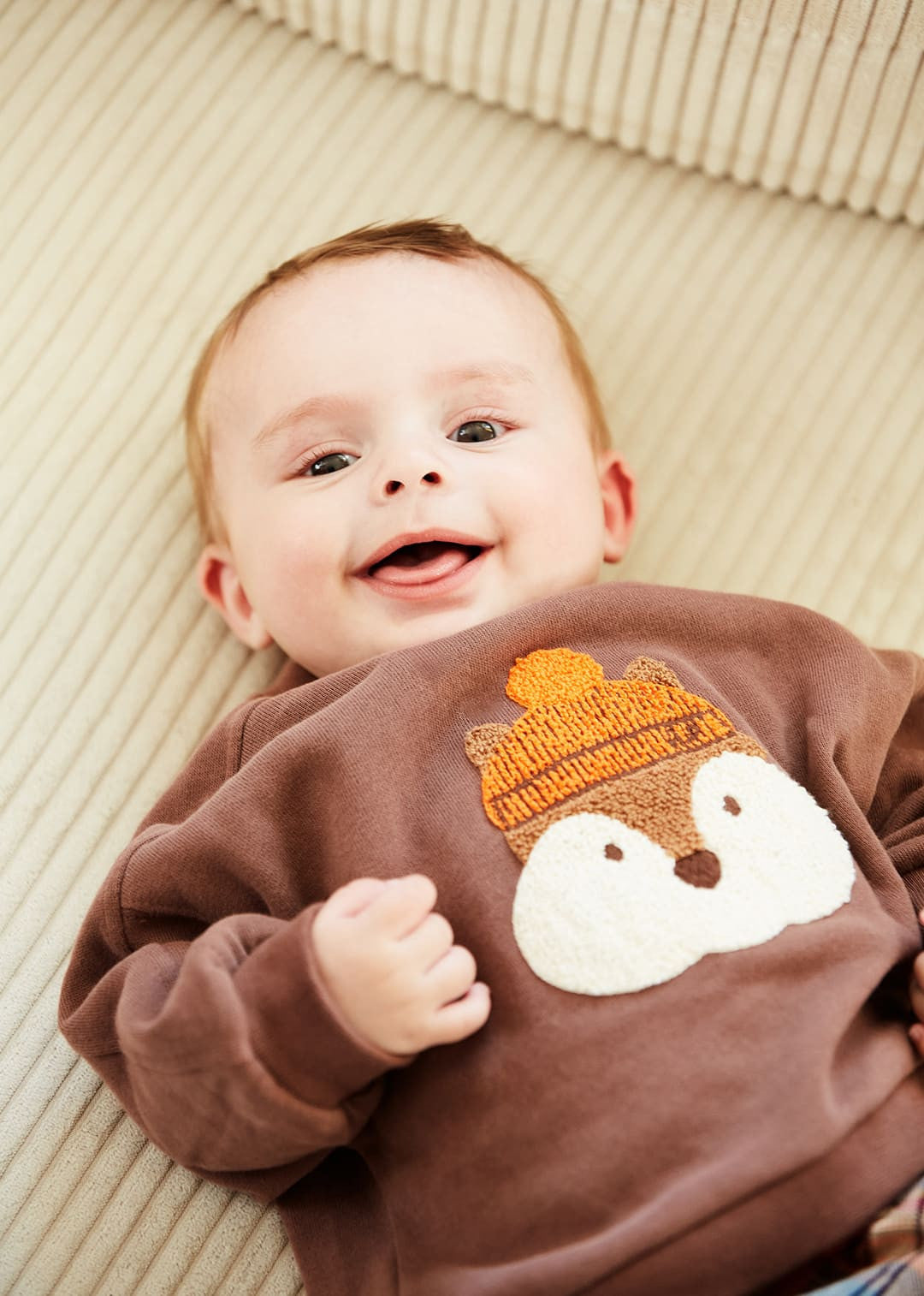 Gibson Baby Sweatshirt Squirrel BIO — MARRON GLACE