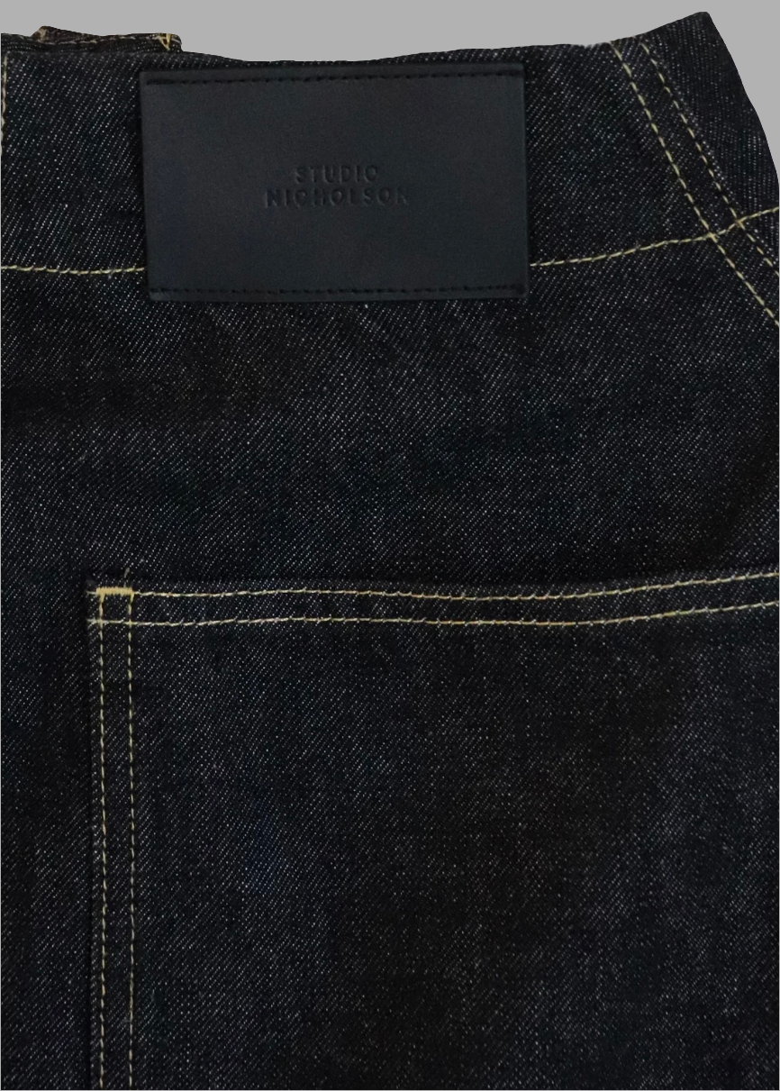 Garner Denim Skirt — BLACK
