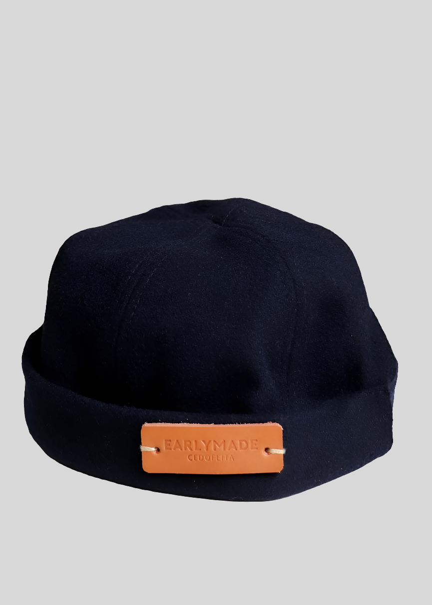 Burel Beanie — BLACK / NAVY