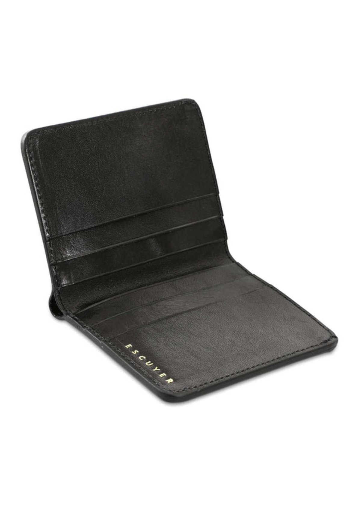 Slim Leather Wallet — BLACK