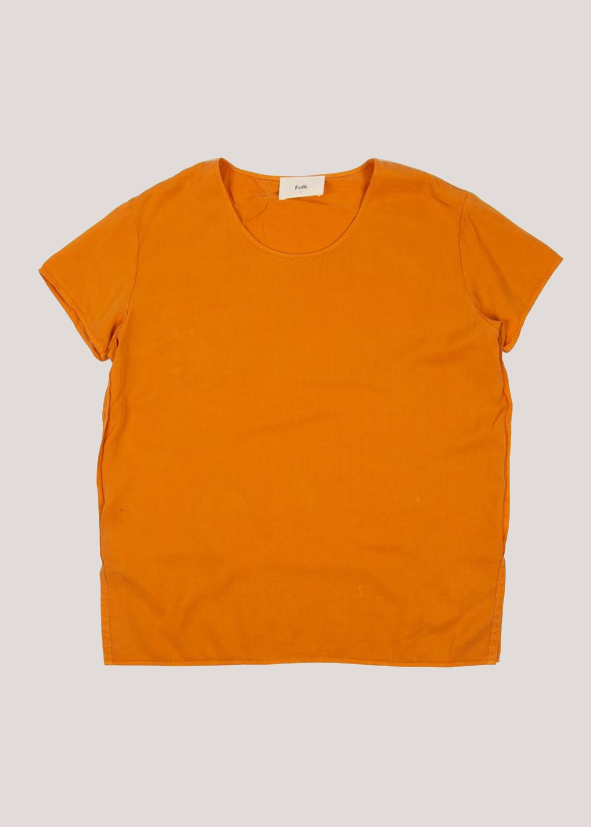 Woven Lyocell Crew Shirt — MARIGOLD
