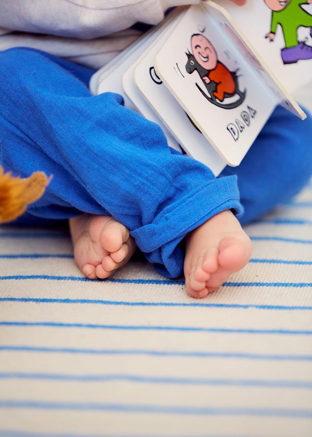 Felias Double Voile Baby Trousers — COBALT