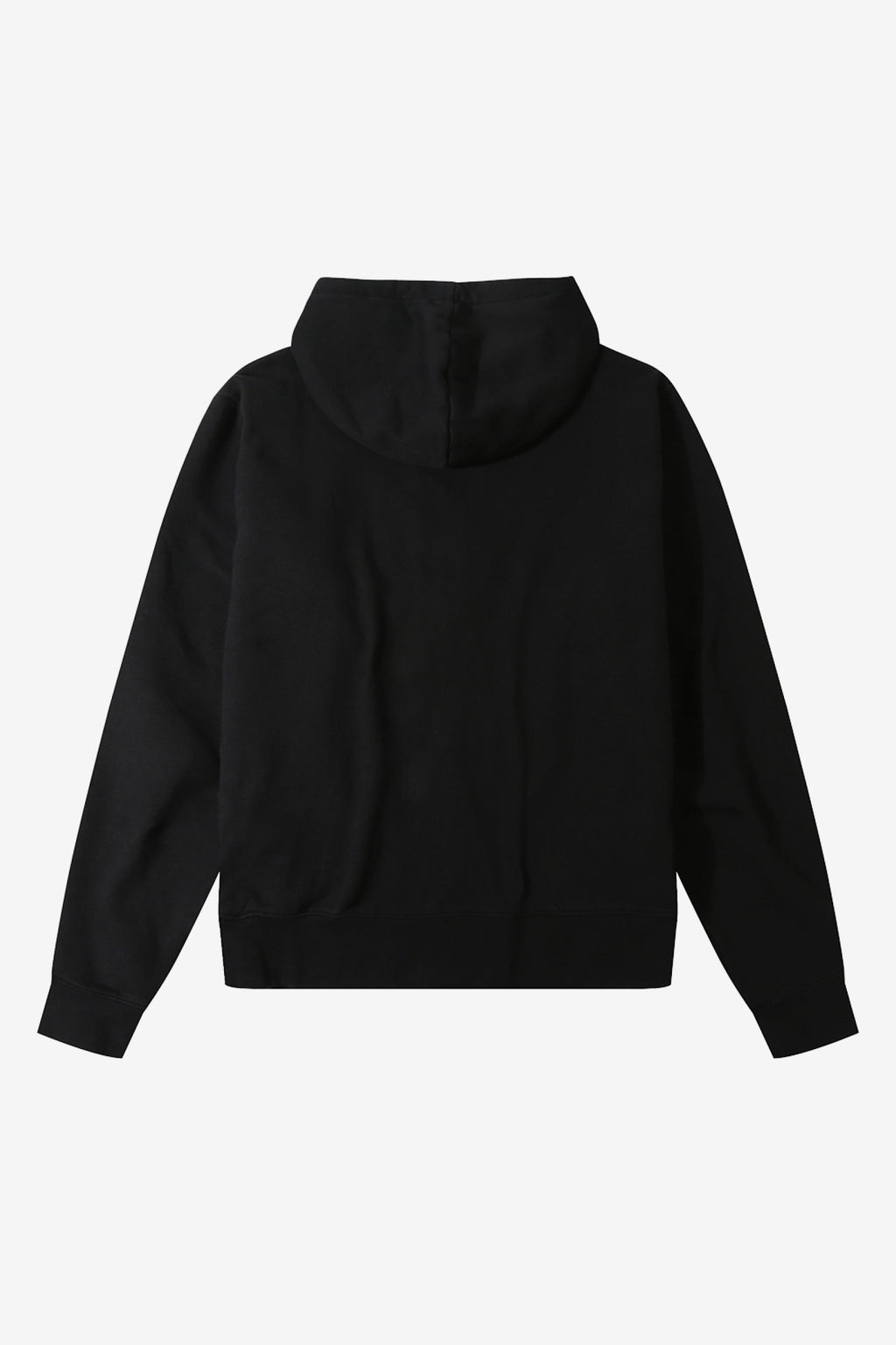 Tiny Logo Brushed Cotton Hoodie — BLACK