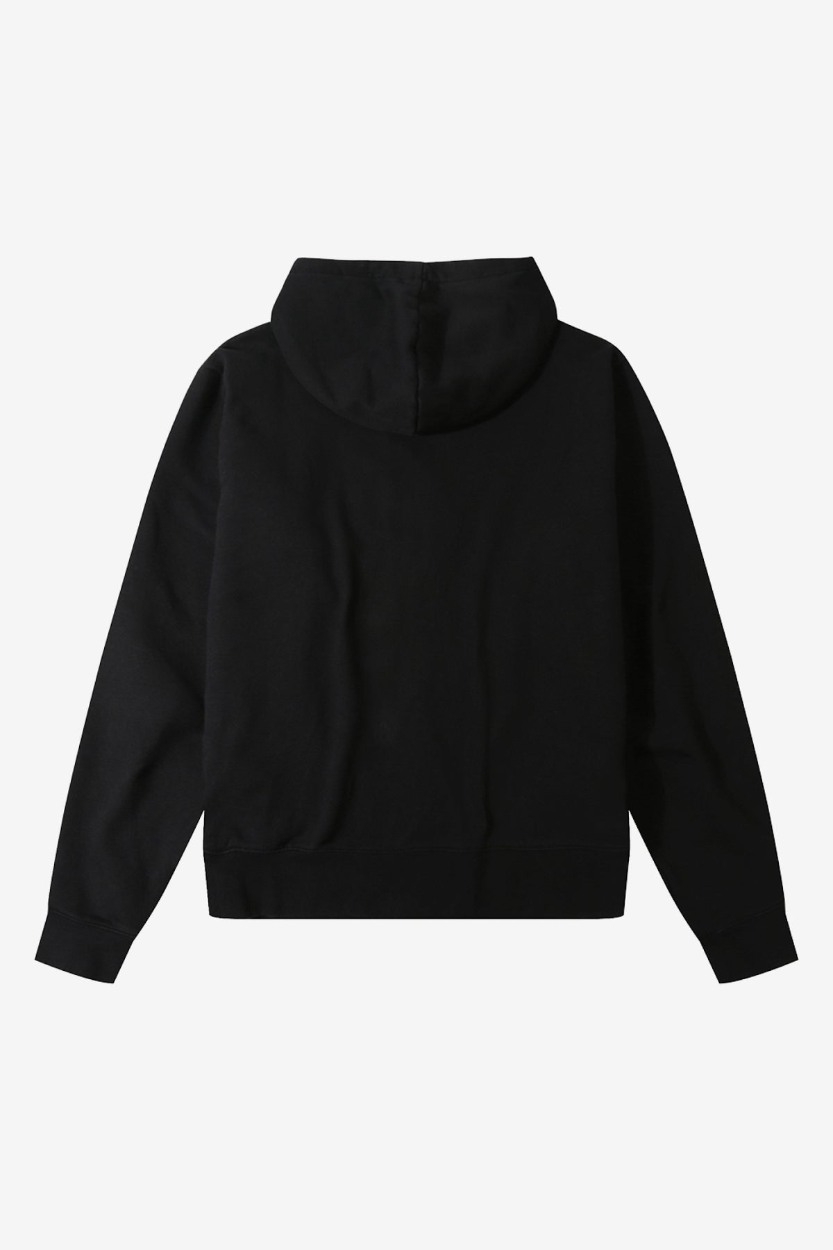 Tiny Logo Brushed Cotton Hoodie — BLACK