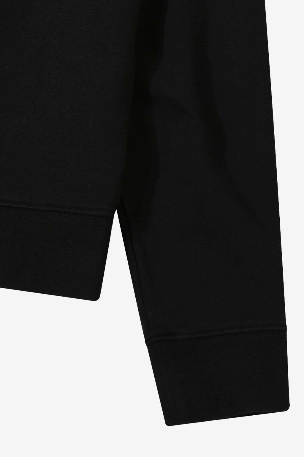 Tiny Logo Brushed Cotton Hoodie — BLACK