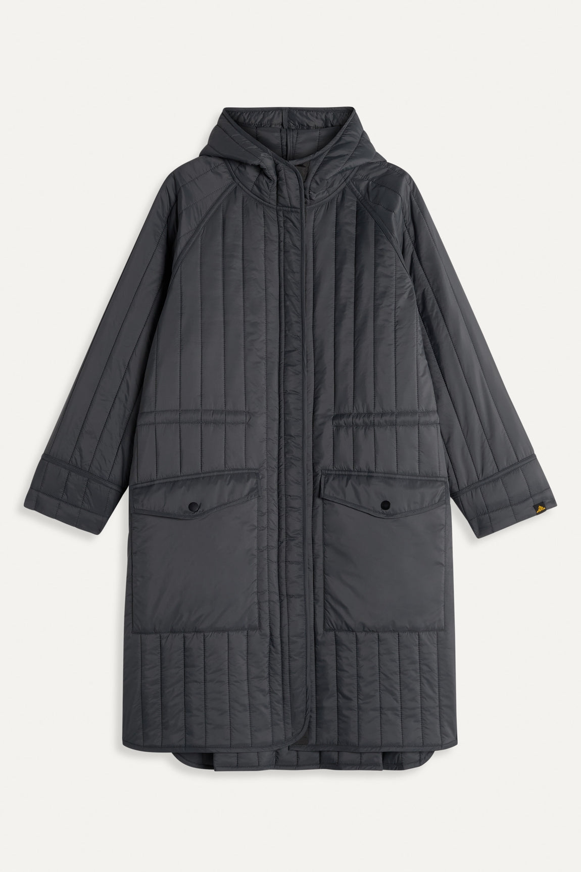 Mandy Quilted Overcoat — CHARCOAL