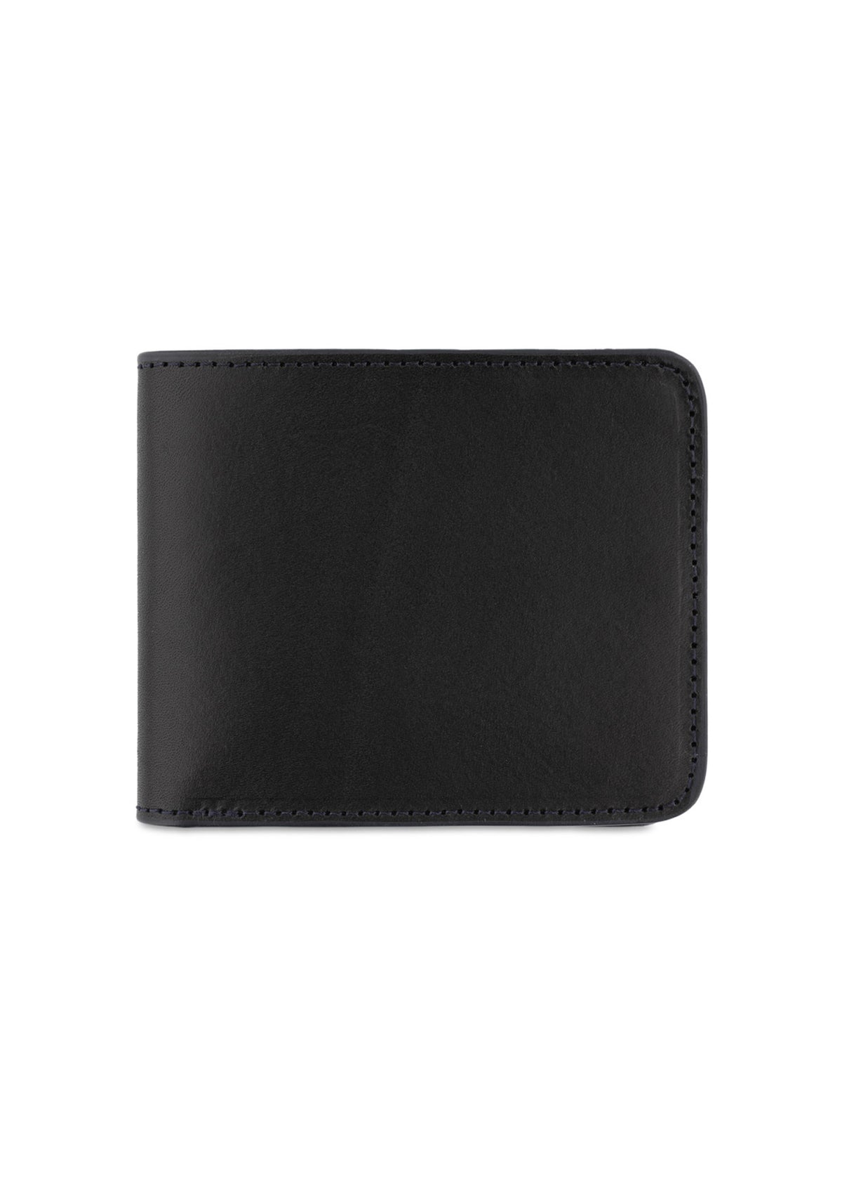 Billfold Leather Wallet — BLACK BLUE