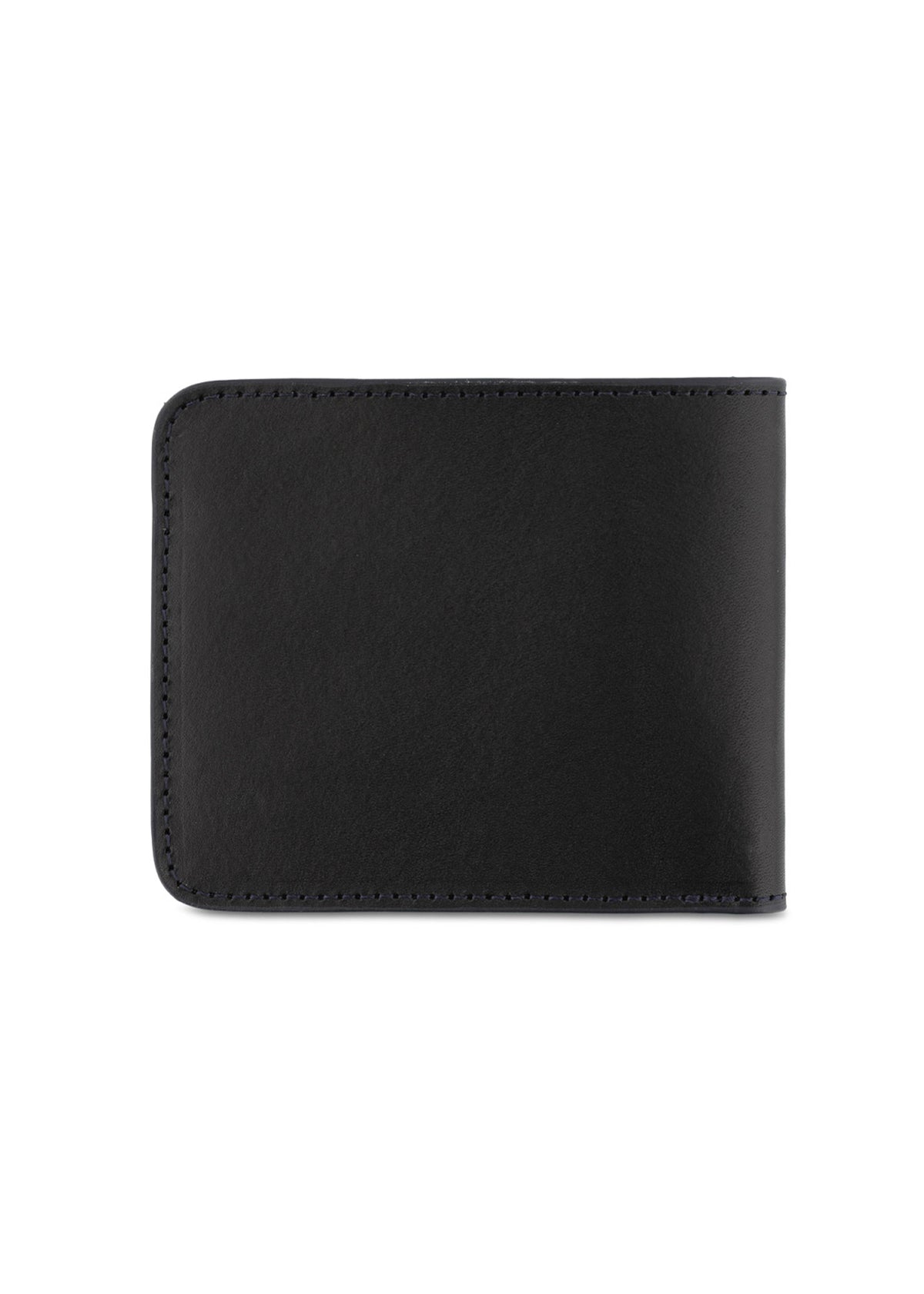 Billfold Leather Wallet — BLACK BLUE