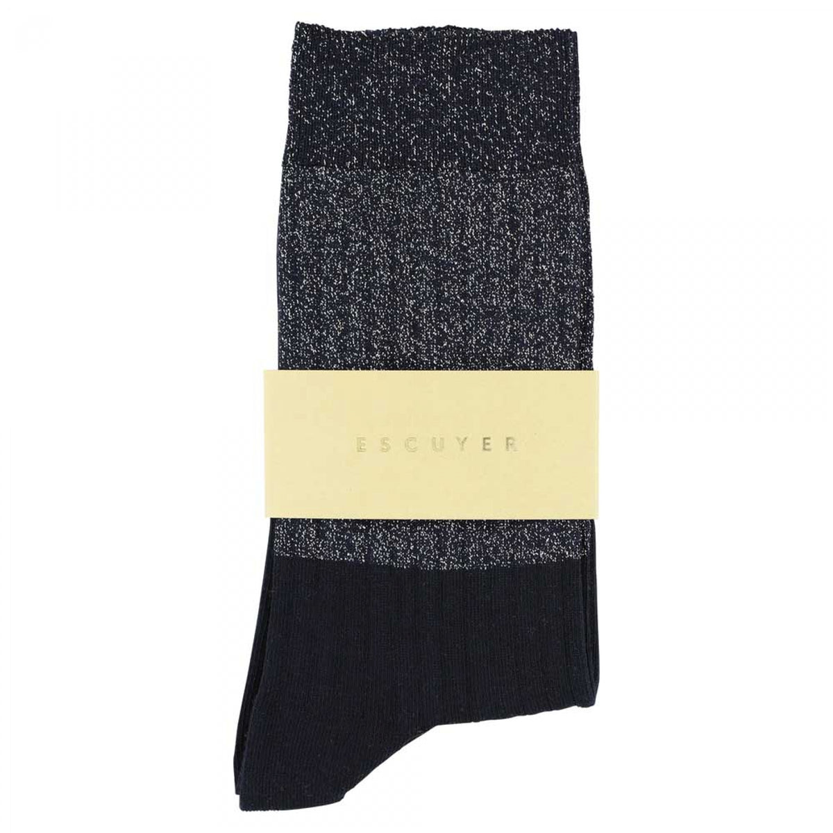 Women Lurex Block Socks — SILVER BLUE