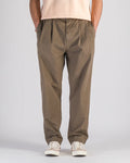 Double Pleats Twill Pants — MOKA