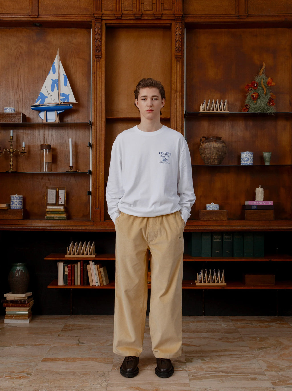 Unisex ARTS & LECTURE Long-Sleeve T-Shirt — WHITE