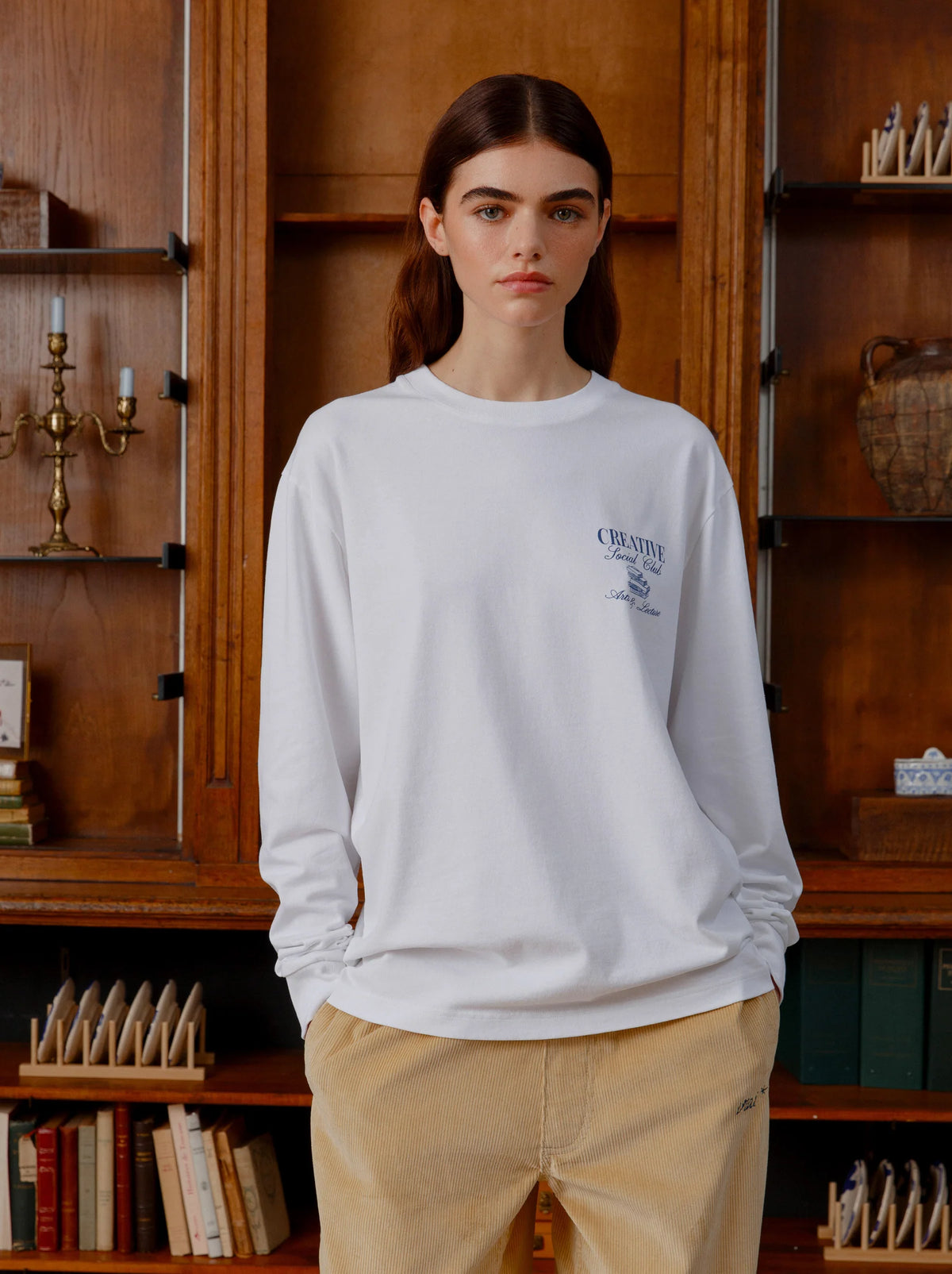 Unisex ARTS & LECTURE Long-Sleeve T-Shirt — WHITE