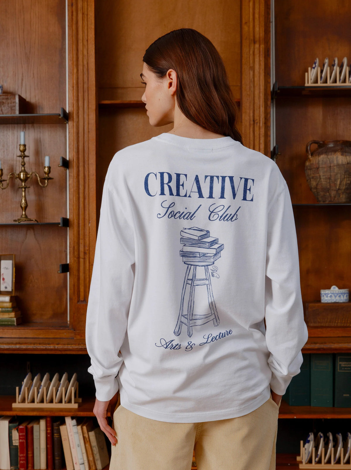 Unisex ARTS & LECTURE Long-Sleeve T-Shirt — WHITE