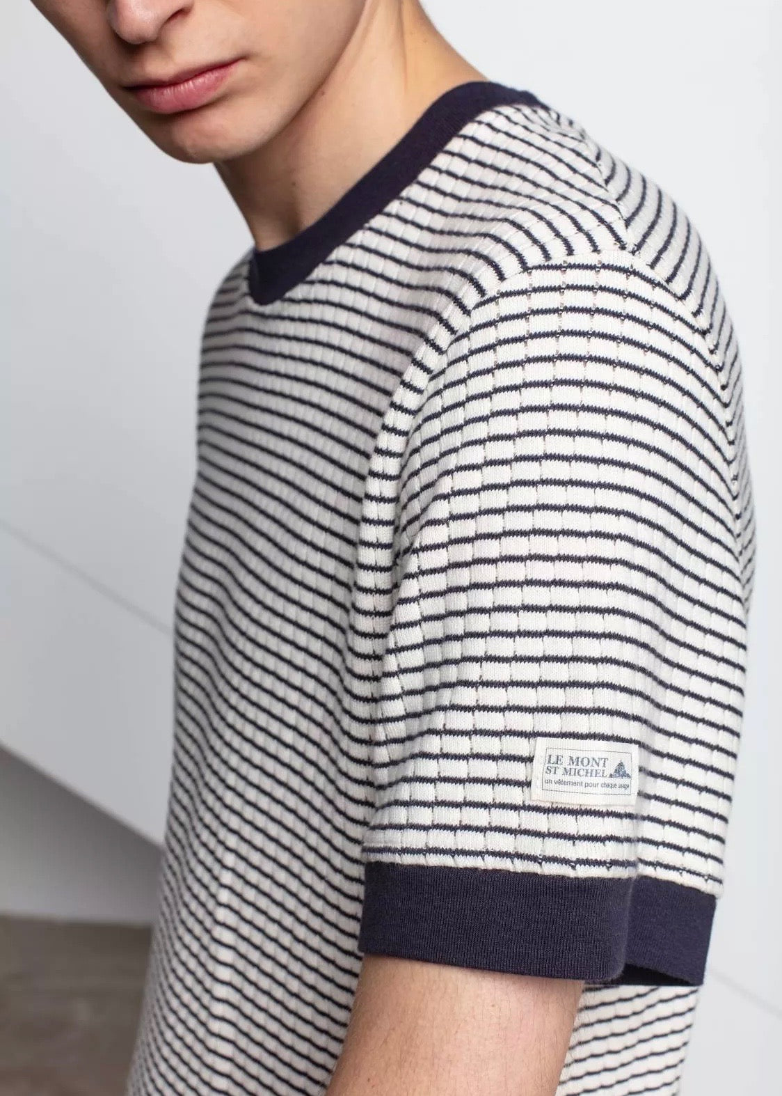 Telo Stripes T-Shirt — NAVY