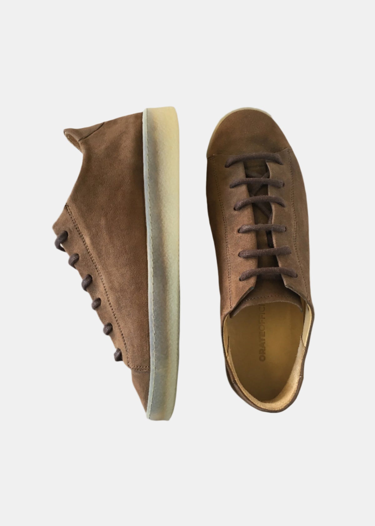 Pedro Leather Low Top Trainer — BROWN