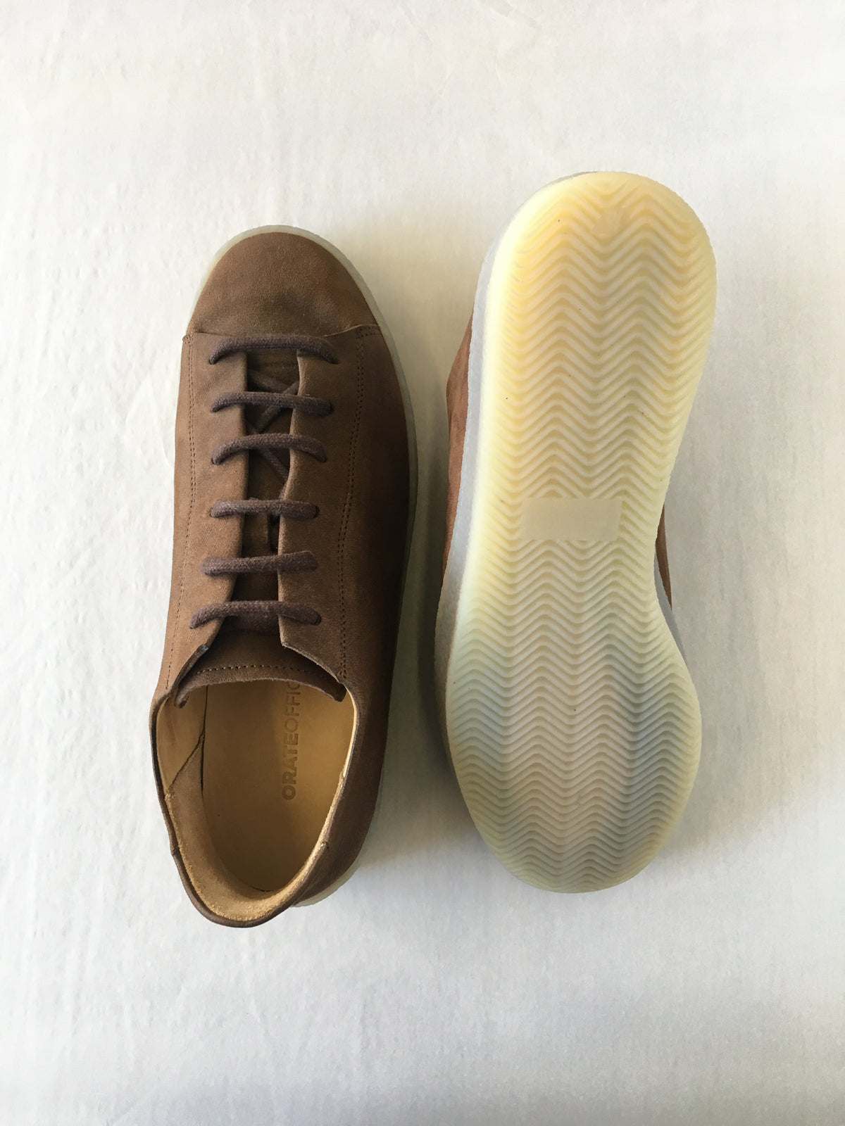 Pedro Leather Low Top Trainer — BROWN