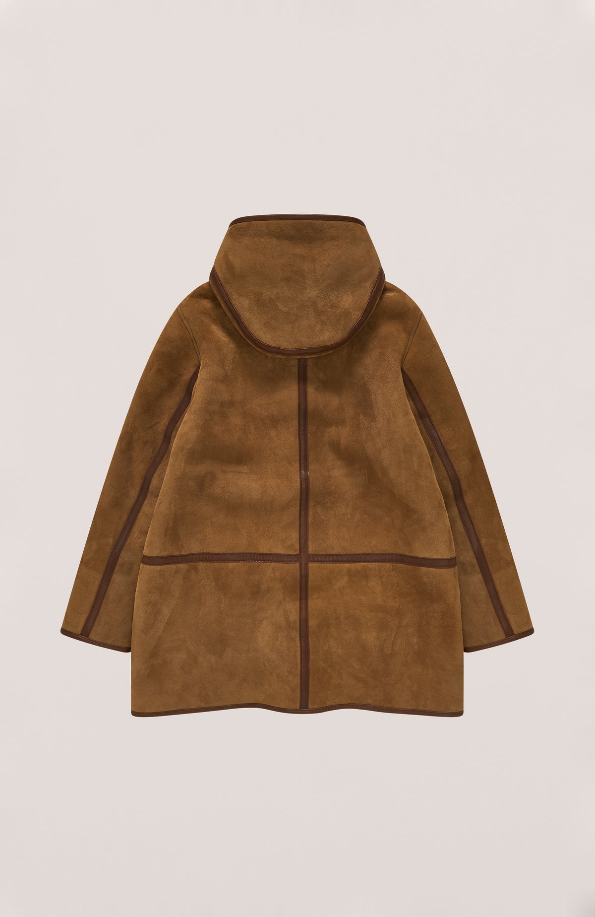 Sheepskin Suede Duffle — TAN