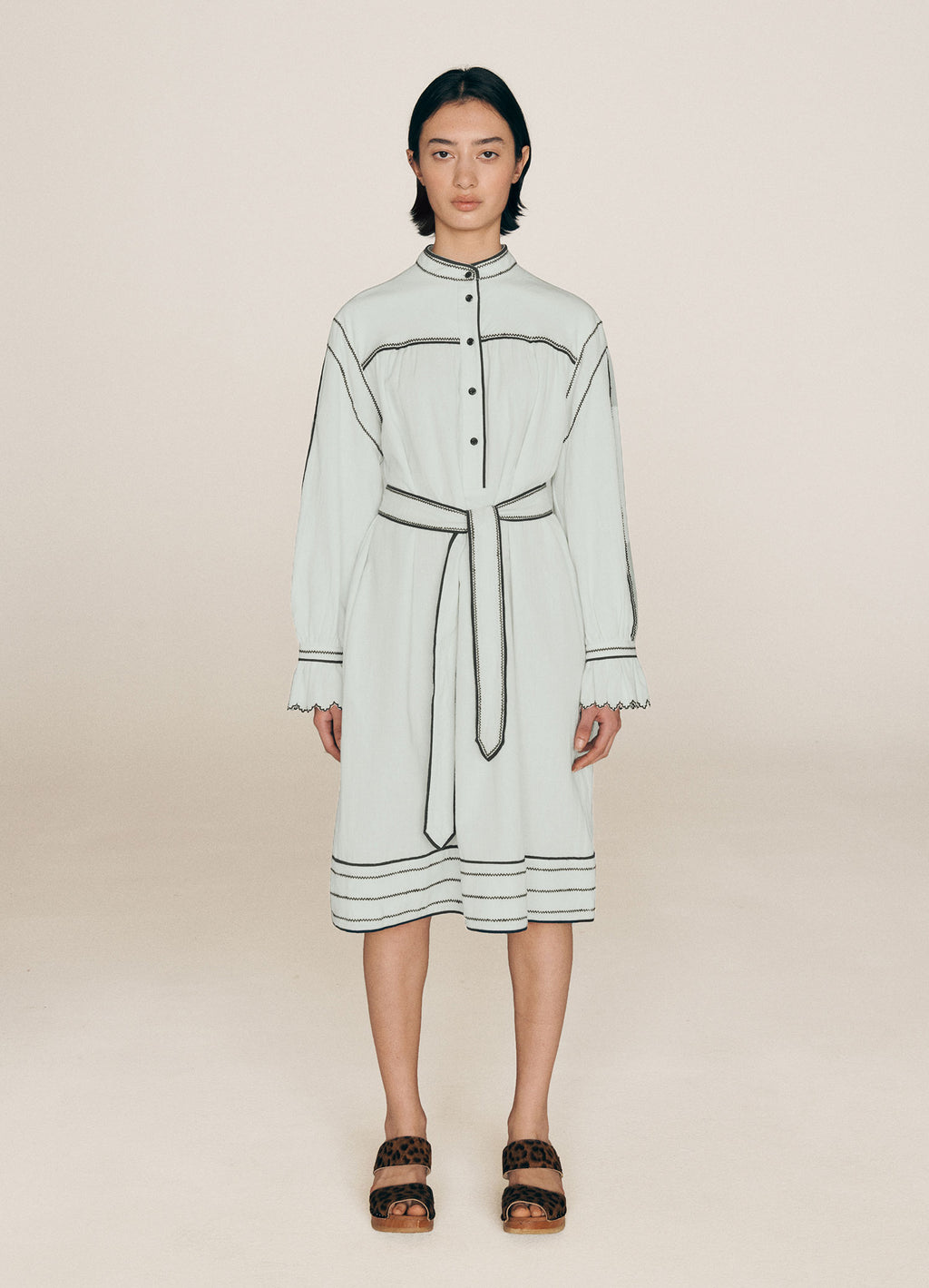 Abery Belted Dress — LIGHT BLUE