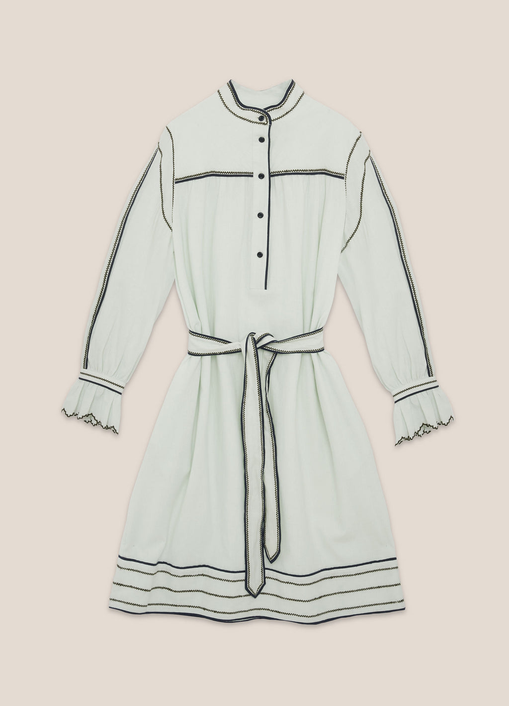 Abery Belted Dress — LIGHT BLUE