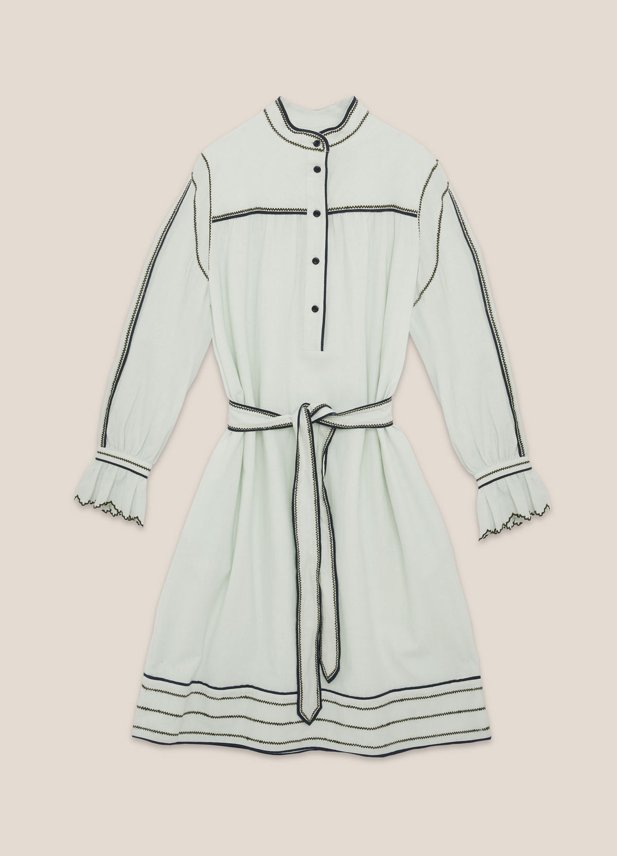 Abery Belted Dress — LIGHT BLUE