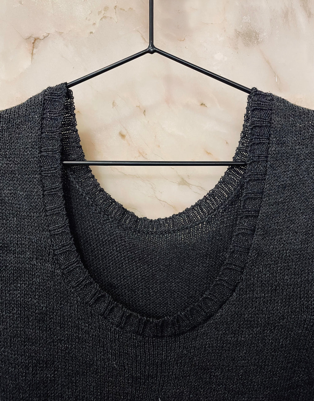 Puff Wide Round Collar LS Dress — ANTHRACITE
