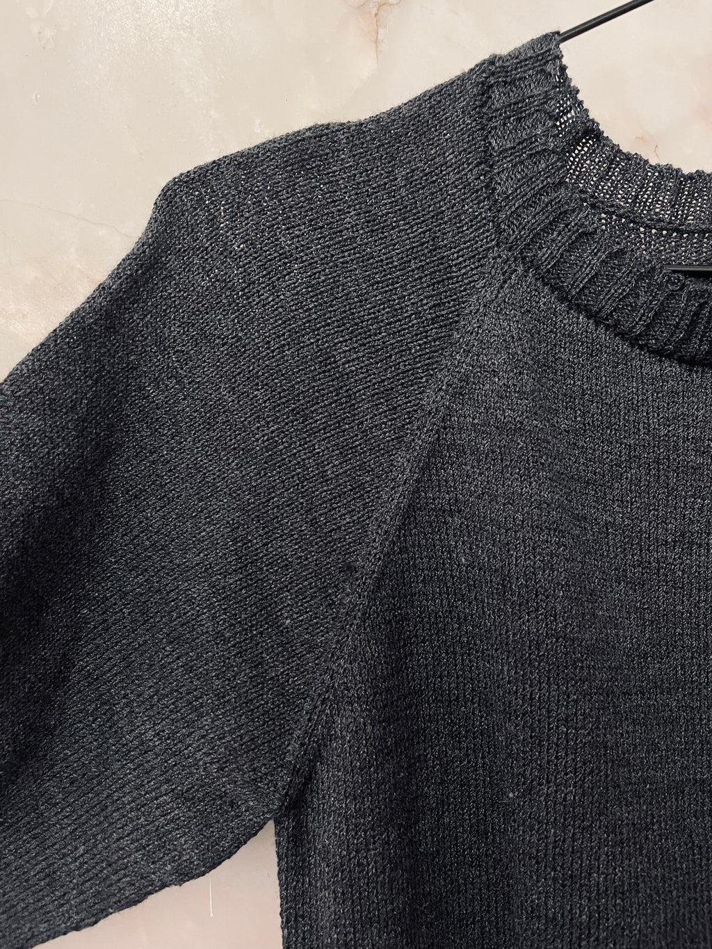 Raglan Knit LS Sweater — ANTHRACITE