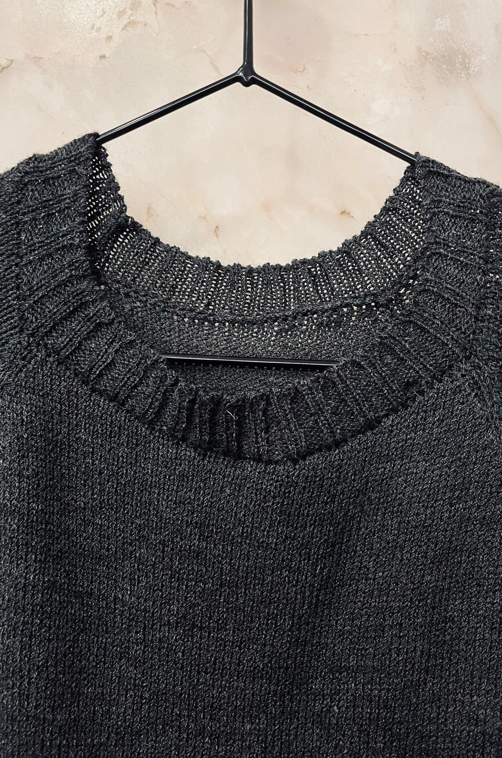 Raglan Knit LS Sweater — ANTHRACITE