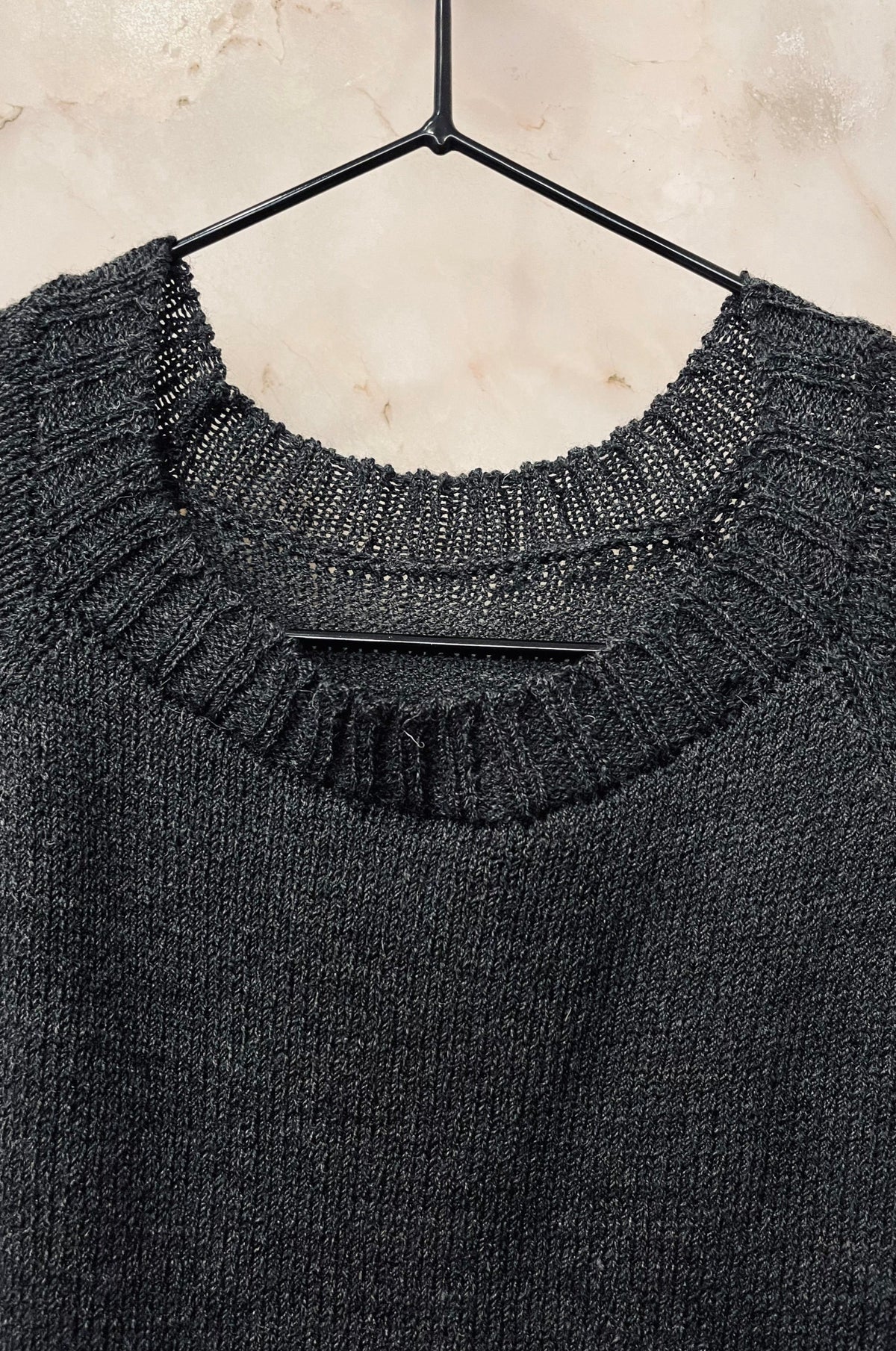 Raglan Knit LS Sweater — ANTHRACITE